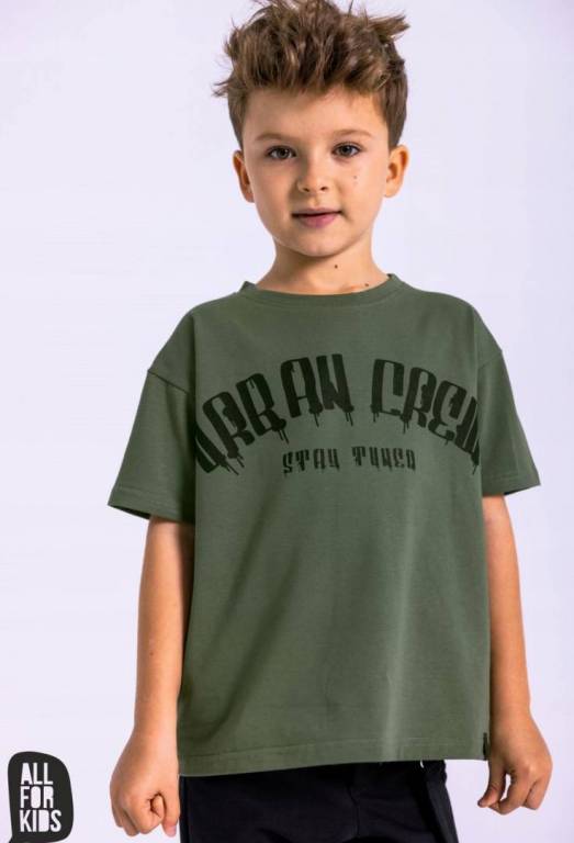 T-shirt chłopięcy ALL FOR KIDS zielony r. 116/122