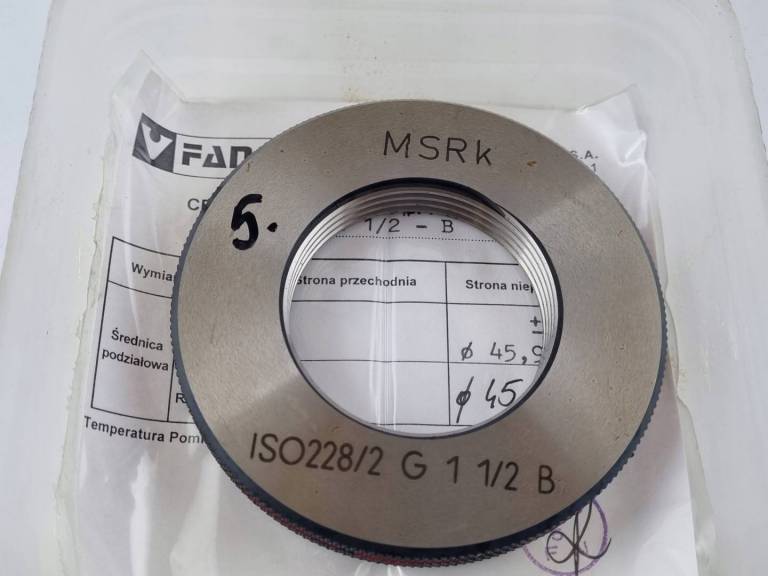 Sprawdzian pierścieniowy gwintu MSRk G 1 1/2 FANAR