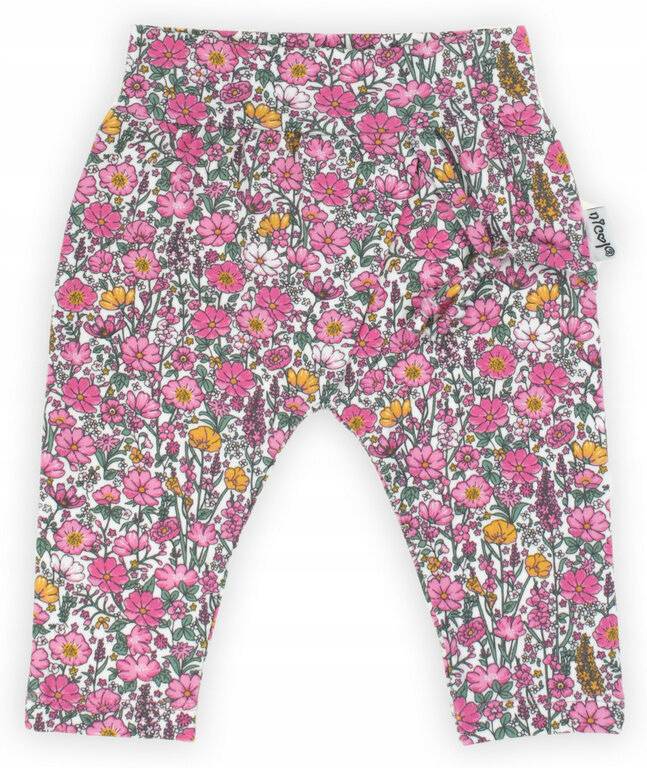 Spodnie dziewczęce LEA NICOL kwiatki r. 74