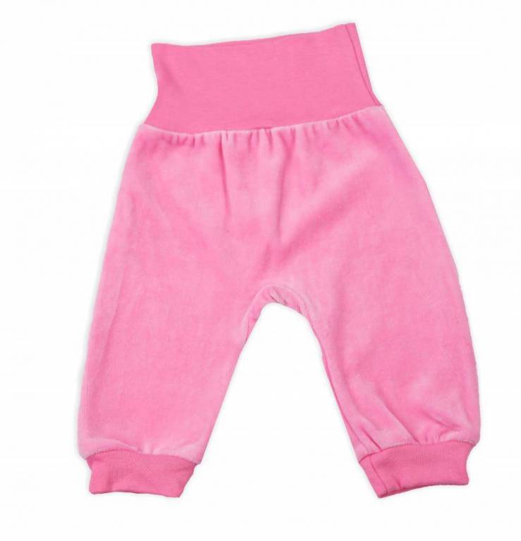 Spodnie niemowlęce welurowe NICOL różowe r. 56
