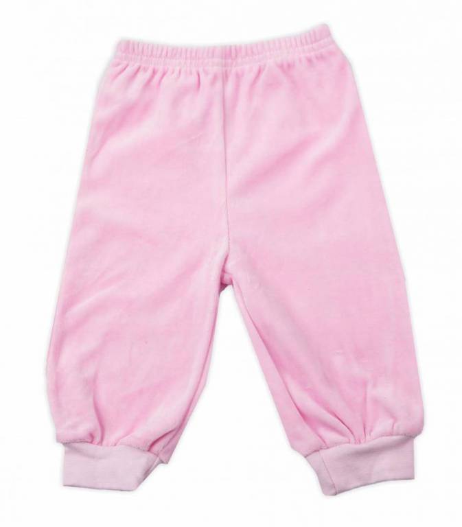 Spodnie niemowlęce welurowe NICOL różowe r. 68