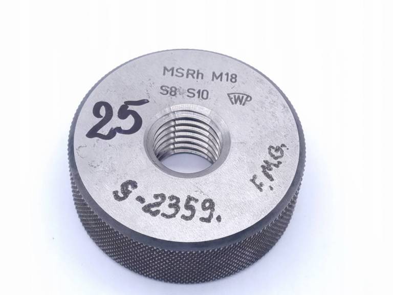 Sprawdzian pierścieniowy do gwintu MSRh M18 S8 S10