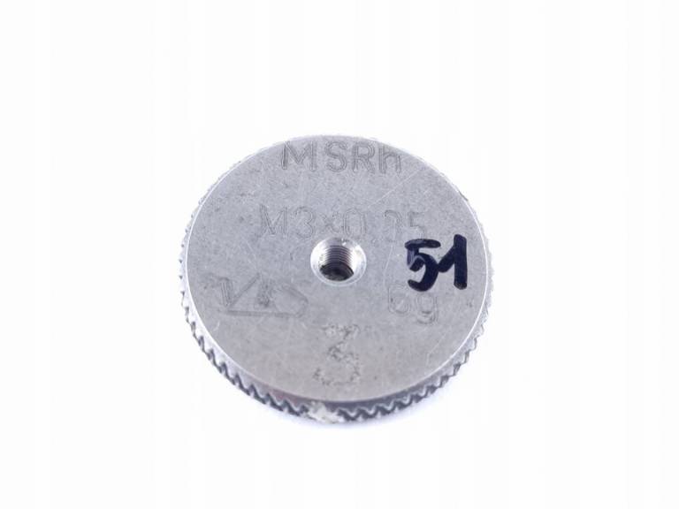 Sprawdzian pierścieniowy do gwintu MSRh M3x0,35 6g